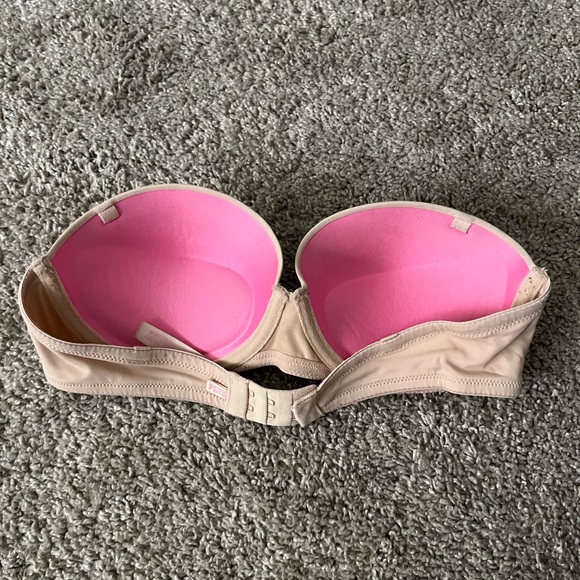 VS Pink Strapless Push Up Bra Tan - Picture 2 of 6